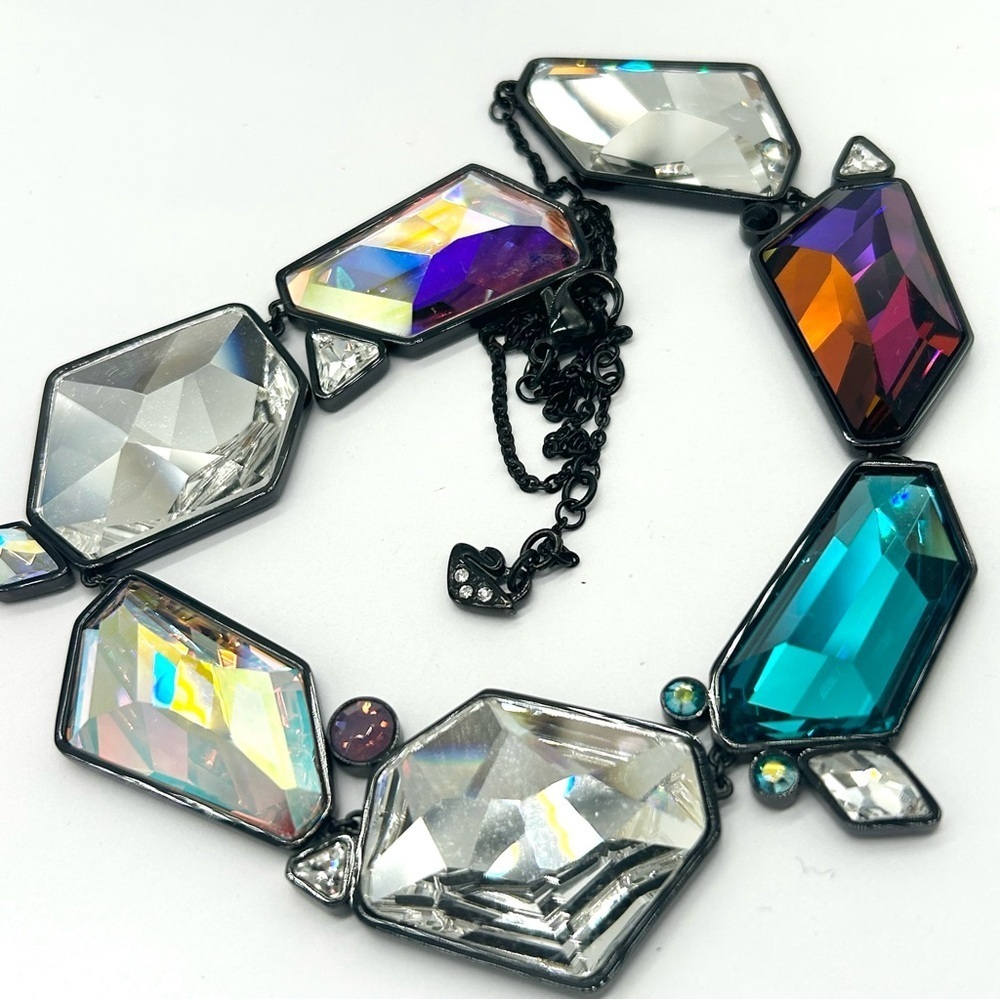 Swarovski Crystal Rocket Collection Geometric Necklace NIB